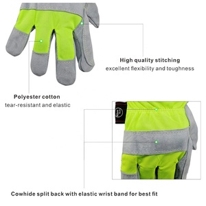 Guantes de trabajo de seguridad de cuero de protección de impacto anticorte hechos a medida de fábrica directos para uso al aire libre/casual - Product Image 4