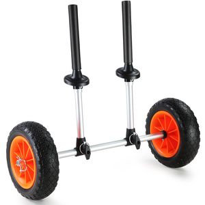 Adjustable Width <b>Top</b> Foam Kayak Cart with 10 Solid Tires Heavy Duty Canoe Trolley 280lbs <b>Load</b> Capacity Detachable 10 Solid Tires - Product Image 3