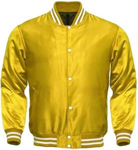 Custom Satin Baseball Style Jackets Wholesale Manufacturer for School College University Sports Clubs Team Uniforms OEM ODM - Product Image 5