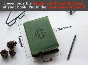 Smooth Matte Finish Leather <b>Book</b> Protector High <b>End</b> Italian Leather Journal Sleeve Bespoke Leather Factory LBC-0007 - Product Image 3