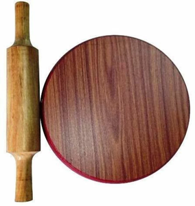 Round Pastry Board Natural Wood Made in India Customizable pastry boards chakla belan for sale in bulk decoration - Product Image 1