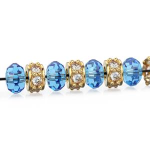 18K Solid Yellow Gold <b>Fine</b> <b>Ring</b> with 5mm Purple Amethyst Eternity Rondelle Wheel Bead - Product Image 6