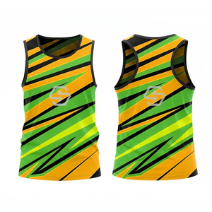 OEM Service Custom <b>Singlet</b> Tank Tops 100% Polyester Sports Breathable Quick Dry Unisex Sublimation Print <b>Running</b> <b>Singlets</b> - Product Image 4