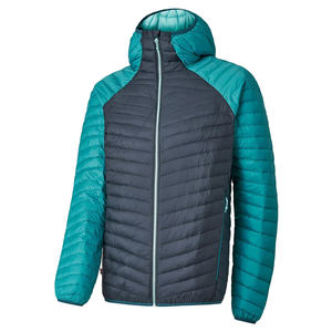 Veste matelassée pour homme avec blocs de couleur personnalisés, manteau de ski d'hiver, à capuche, imperméable, respirant, fermeture éclair réversible - Product Image 1