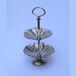 Unique Style Customized Shape Hammered Design Aluminium Decorative <b>Cake</b> Stand For Christmas & Event Party Celebration 3 <b>Tier</b> - Product Image 6