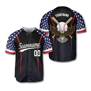 Jersey de Béisbol Sublimado con Nombre de Jugador y Equipo Personalizados, Transpirable, con Botones, para Softbol, Suministro Directo de Fábrica - Product Image 2