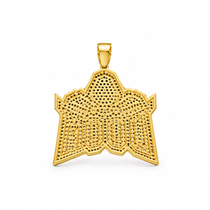 จี้ดร.ดูม ทองคำ 14K ประดับเพชรทรงกลมเจียระไนแบบบริลเลียนท์ และอัญมณี จี้ห้อยคอสำหรับผู้ชาย สไตล์ฮิปฮอป - Product Image 2
