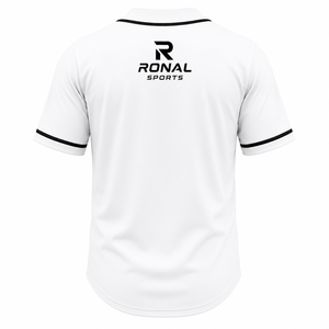เสื้อเบสบอลแบบซับลิเมชั่นสั่งทำพิเศษสำหรับผู้ชาย เสื้อเบสบอลติดกระดุม ชุดทีมเปล่า ระบายอากาศได้ดี ซับเหงื่อ โพลีเอสเตอร์ สำหรับเล่นกีฬา - Product Image 2
