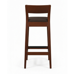Luxury Solid Teak Wood Contemporary Bar <b>Stool</b> Upholstered Cushion <b>Seat</b> for Home Bar Hotel Use Durable Eco-Friendly Commercial - Product Image 4