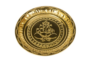 Plato de Pooja con Diseño de Ganesha en Latón para Rituales Diarios, Decoración de Templos, Regalos Festivos y Uso Doméstico - Product Image 3