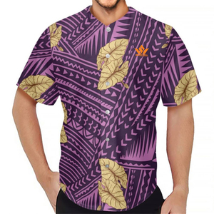 Maillot de baseball sublimé bleu marine pour homme avec motif floral, manches courtes, boutons sur le devant, respirant, vêtements de sport d'été - Product Image 5