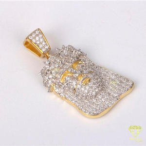 Pendentif religieux personnalisé avec le visage de Jésus et diamant de laboratoire de qualité supérieure, collier de bijoux hip-hop - Product Image 5