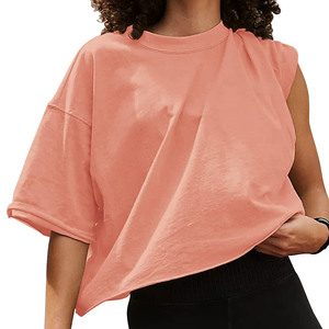 Multi Color Women Polyester/Cotton Blend Breathable Casual 3D Printed Crop T-Shirt Short Sleeve O-Neck Regular Fit Women's Tee - Product Image 1