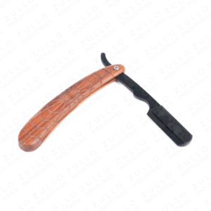Premium Wooden Handle <b>Straight</b> <b>Razor</b> Stainless Steel Barber Shaving Tool Custom Logo Folding <b>Razor</b> for Men OEM - Product Image 5