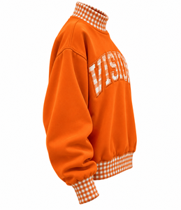 Sweat-shirt col roulé personnalisé pour femme, coupe oversize, en molleton de coton, manches longues, avec logo frontal, pull décontracté pour l'hiver, vente en gros - Product Image 4