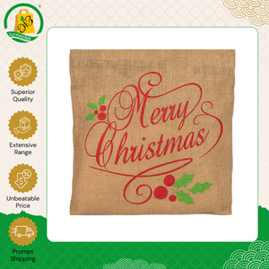 New Stock Arrival Top Quality Women's Jute Shopping <b>Bag</b> with Fashion Christmas Printing and <b>Long</b> Weaved Handle - Product Image 6
