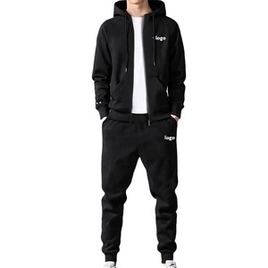 Survêtements de sport décontractés unisexes, taille XL, vente en gros personnalisée, ensemble de survêtement ajusté en 2 pièces, logo uni, survêtement de printemps, vêtements de sport 100% - Product Image 1