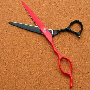 Ciseaux professionnels pour cheveux clairsemés en acier inoxydable, couleur personnalisée, manche moyen, pour droitiers, tranchants et légers, pour la coiffure - Product Image 1
