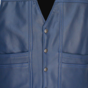 Gilet en cuir pour homme sur mesure, prix de gros, qualité supérieure, matière respirante et confortable - Product Image 6