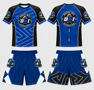 T-shirt de compression personnalisé imprimé sur toute la surface pour homme, manches courtes, pour grappling, BJJ, MMA, kickboxing, entraînement en salle de sport, Rash Guard - Product Image 3