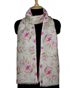 Pañuelo de Lino y Algodón para Mujer, Ligero, para Uso Diario en Primavera, con Estampado de Flores Rosas, Proveedor y Fabricante Mayorista - Product Image 4