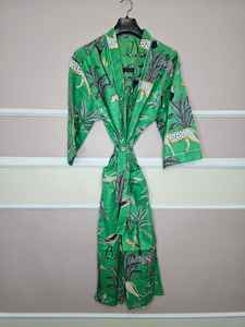 Kimono de Seda con Cuello en V, Largo, Ligero y de Lujo para Mujer, Venta al por Mayor, Vestido Tipo Sari, Ropa de Playa Colorida para Resort - Product Image 3