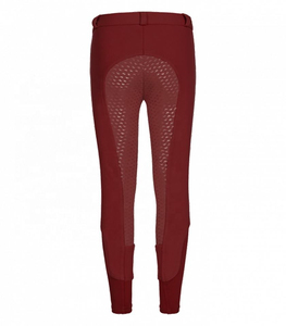 Pantalons d'équitation pour femmes à taille haute et longueur intégrale, respirants, en tricot, en spandex et en nylon, couleur unie, leggings extensibles - Product Image 4