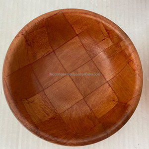 El mejor tazón de madera ligero a pedido para servir aperitivos y comidas disponible a precio mayorista de proveedor indio - Product Image 2