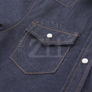 Camisas FR con Estampado Paisley/Hawaiano, Ligeras, de Algodón, con Broches de Perlas Soldados/Botones, Resistentes al Fuego CAT2, Etiqueta Tejida de Seguridad FRC - Product Image 4