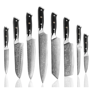8-Piece Damascus Steel <b>Knife</b> <b>Set</b> 67-Layer Stainless Steel Blades Resin Handle <b>Sharp</b> Straight Edge Ambidextrous Kitchen Cutlery - Product Image 1