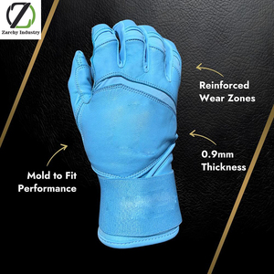 Professional Quality Batting Gloves 0.9mm Thick, Premium Cabretta Leather with <b>Mold</b>-to-Fit Performance-Long Cuff Baseball Gloves - Product Image 3
