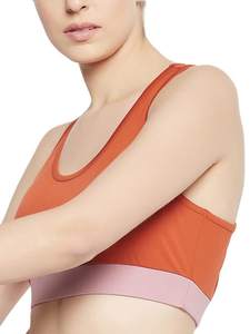 Soutien-gorge de yoga pour femme, haute performance, intégré, avec fermeture éclair, couleur unie, effet seconde peau, résistant aux chocs, dos élégant - Product Image 4