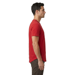 T-shirt en jersey à ourlet incurvé pour homme, haute qualité, été, col rond, manches courtes - Product Image 3