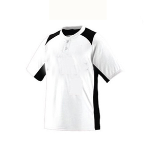 Uniforme de baseball unisexe personnalisé, couleur marine et blanc, manches courtes, col en V, boutons sur le devant, jersey respirant, séchage rapide, pantalon blanc - Product Image 6