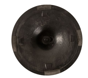 Round <b>Marble</b> Coffee <b>Table</b> Pedestal <b>Side</b> <b>Table</b> <b>White</b> Stone Black Metal Base Living Room - Product Image 6