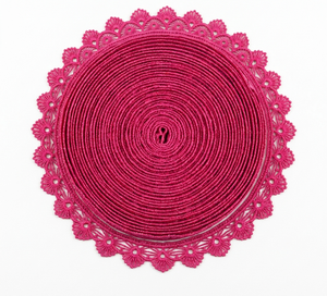 Dentelle Guipure Florale Rose Vif 10mm Écologique de Luxe GPO Personnalisable Vente en Gros 20 Mètres Emballage Nœuds pour Cheveux Cadeaux Vêtements pour Enfants - Product Image 2