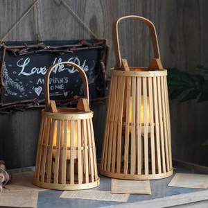 Handmade <b>Rattan</b> Bedside Table Lamp | Boho Dome Shape Night Light - Product Image 6