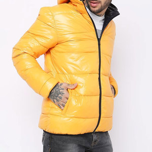 Chaqueta Acolchada Personalizada con su Propio Logotipo, Chaqueta de Invierno Brillante de Moda Promocional para Hombre, Chaqueta Acolchada con Forro de Piel, Transpirable, Talla Grande - Product Image 3