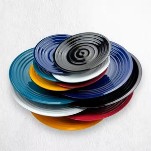 [Vente directe d'usine] Résine PGT fabriquée à Taïwan, résistante. Couverts durables et élégants - Assiette noire - Product Image 5