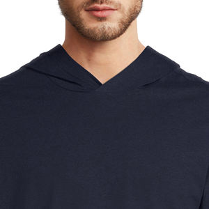 Sudadera con Capucha Ligera para Hombre, Manga Larga, Diseño Sólido, Cuello con Capucha, Invierno, 100% Algodón, Forro Polar Transpirable, 2 Piezas - Product Image 5