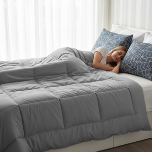 Couette moderne en microfibre pêche toutes saisons |   Ultra doux, écologique, lavable en machine, 200TC, léger, durable - Product Image 4