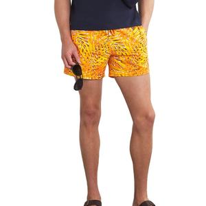 Nouveau design short de bain homme en polyester extensible écologique à séchage rapide, personnalisable, imprimé, été, coupe ample, couleur unie - Product Image 2