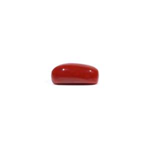 Natural Red Coral Oval Cabochon Loose Gemstone 4.84 Carat Certified Wholesale - Product Image 3