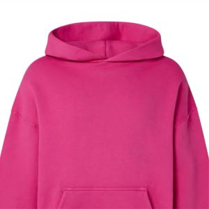 เสื้อฮู้ดฟลีซสีชมพูแบบยูนิเซ็กซ์ ทรงโอเวอร์ไซส์ สวมใส่สบาย มีกระเป๋า ทรงปกติ สีพื้น ผ้าถัก ซิปยาวเต็มตัว - Product Image 3