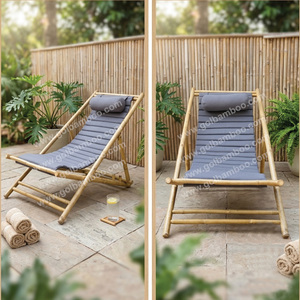 Silla de Playa de Bambú Relajante - Muebles de Exterior de Diseño Moderno para Jardín, Parque y Villa - Product Image 2