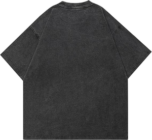 Custom Heavy 100% Cotton Oversize T Shirt <b>Blank</b> Mock Neck Heavy <b>weight</b> Oversized Boxy t Shirt T-shirt for men, loose fit printed - Product Image 2