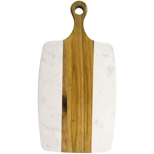 Tabla de cortar de madera de mármol de nuevo diseño de alta venta con tira de latón Precio bajo para cortar verduras Utensilios de cocina - Product Image 5