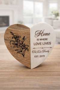 Natural Marble And Acacia Wood Coaster Set Handmade <b>Table</b> <b>Protection</b> Accessories for Coffee Mug Glass Cups - Product Image 2