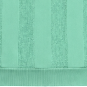 Mint Green <b>Mens</b> <b>Long</b> <b>Sleeve</b> Knitted <b>Polo</b> <b>Shirt</b> Textured Vertical Stripe Design Ribbed Hem Premium Casual Pullover Fashion Top - Product Image 6