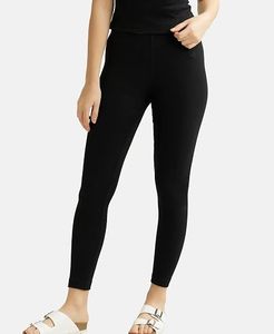 Women High Waist Black <b>Leggings</b> Slim Fit Knitted Cotton Winter Casual Solid Color Breathable Thermal Vintage <b>Crop</b> Pants - Product Image 6